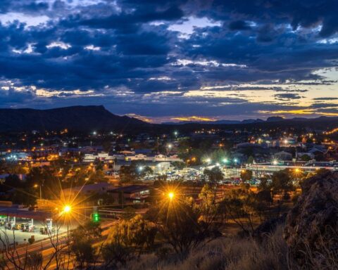 Alice Springs at night